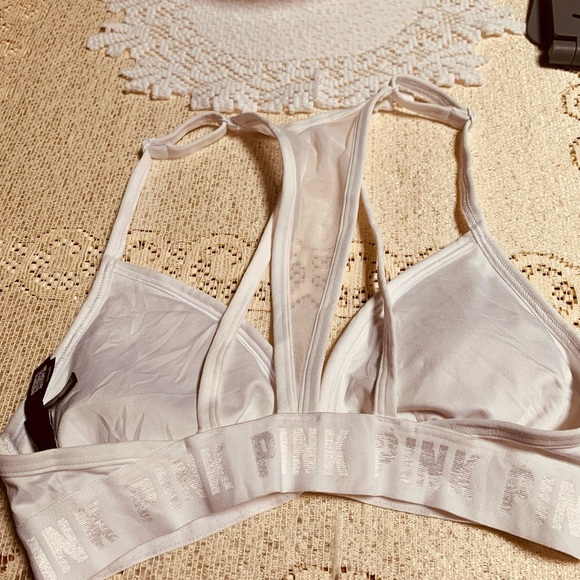 Pink Sport Womens White Strappy Bralette Size Small - Picture 5 of 10
